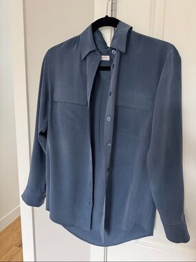 100% silk button down barely worn